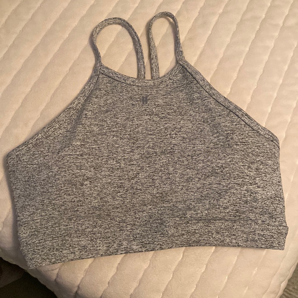 NOBULL PLUSH HEATHER HALTER SPORTS BRA
